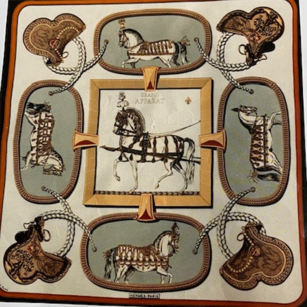 Vintage Hermes Grand Apparat Square Silk Scarf Hermes - in original packaging